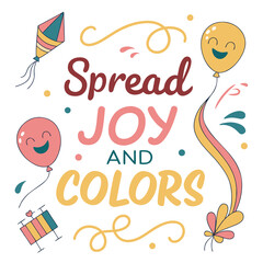 Festive Joy and Colors Banner