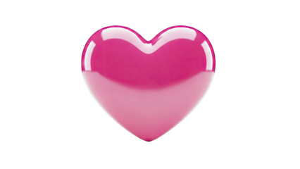 Glossy Pink Heart Shape