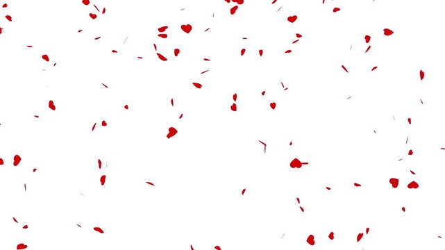 Romantic Red Heart Particles Floating Soft Love Background