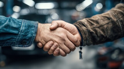 Auto Repair Service Handshake