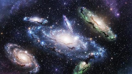 Cosmic Symphony - A Journey Through Nebulae and Galaxies in Deep Space.