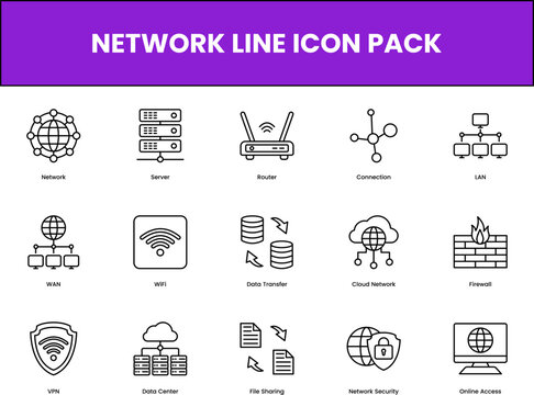 NETWORK LINE ICON PACK
