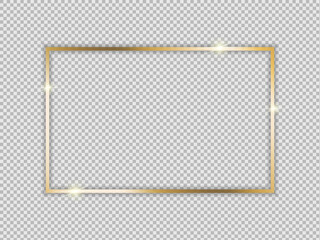Elegant Golden Border with Glittering Stars for Award Certificate and Event Invitation
