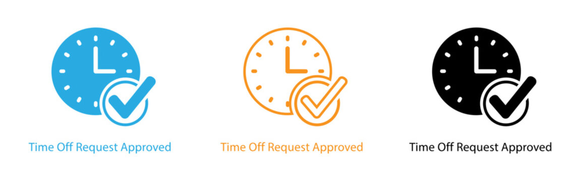Time off request approved icons
