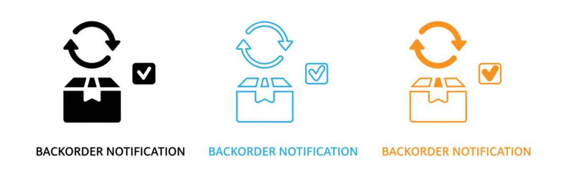 Backorder notification icons