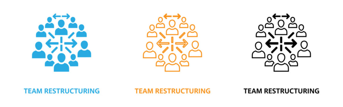 Team restructuring icons