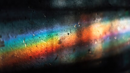 An abstract view of a stunning rainbow spectrum, with a variety of colours displayed