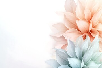 Fototapeta premium Soft and Delicate Floral Background with Light Pastel Petals in Cream and Peach Tones