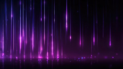 Abstract digital art of glowing purple lines in a dark space