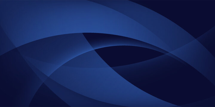 Abstract background of curved lines in dark blue colors
