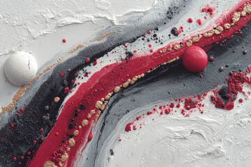 An abstract artistic composition with pronounced texture and dynamic lines. 