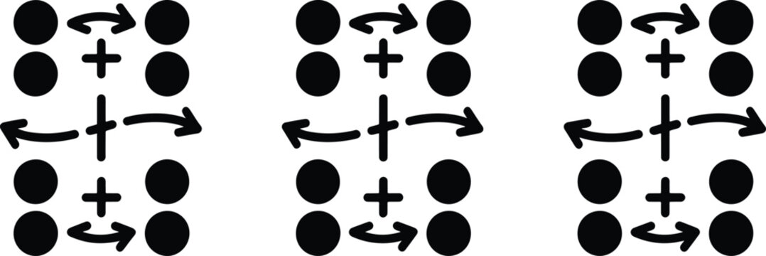 Abstract Arrows and Plus Signs Pattern Design
