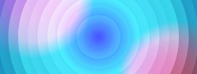Obraz premium Multi layered circular ripples radiating from a blue center with soft ethereal color transitions