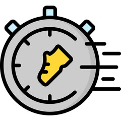 pace icon illustration design with filled outline