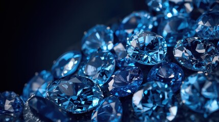 Collection of blue diamonds