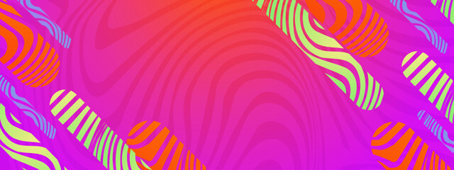 Stylish abstract backdrop featuring magenta gradients and zebra striped curved forms © SyahCreation