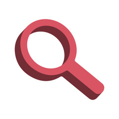 3D Magnifying Glass Icon &ndash; Search, Find and Zoom Symbol