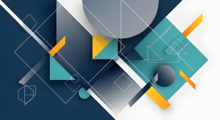 Geometric shapes background, modern design