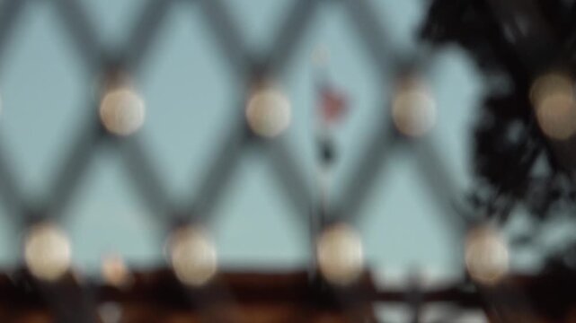 metal mesh construction usa flag