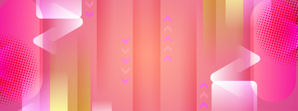 Elegant vertical bars in soft pink and peach with subtle tech accents