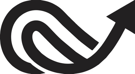 Growing Flow Wave Abstract Ribbon Logo Vector Design