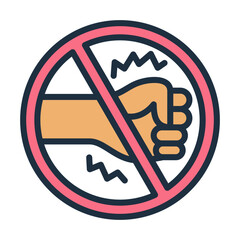 Harassment Policy Icon - Lineal Color