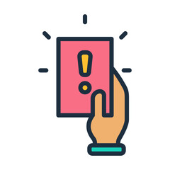 Disciplinary Action Icon - Lineal Color