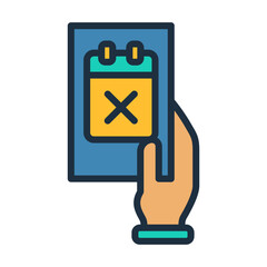 Leave Request Icon - Lineal Color