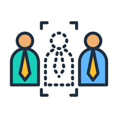 Absenteeism Icon - Lineal Color