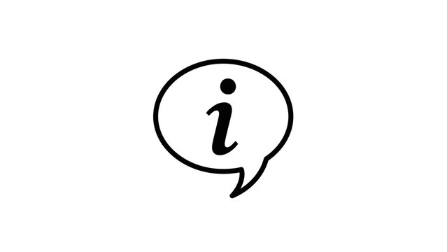 Information symbol in speech bubble
