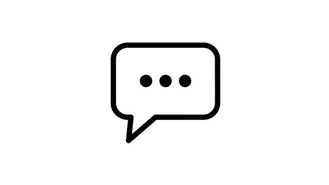 Simple speech bubble icon with three dots