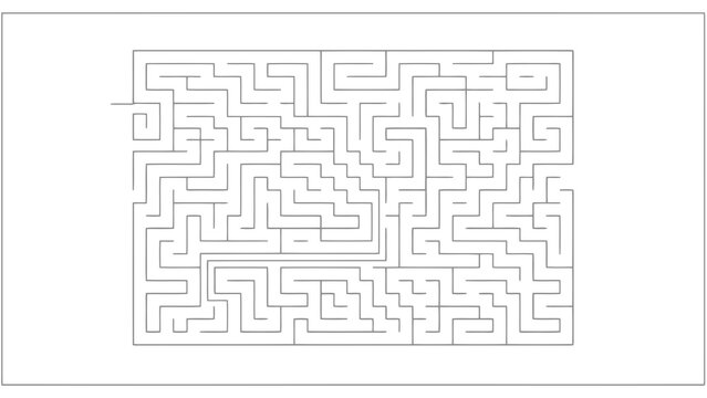 Complex maze design on white background