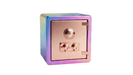 Iridescent Safe with Rose Gold Accents