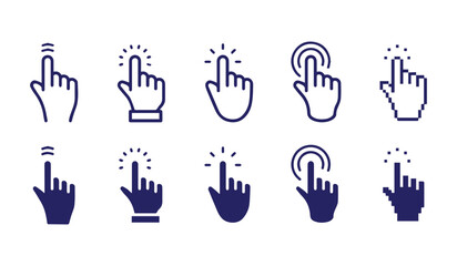 Fototapeta premium Minimal Cursor Icon Vector Pack