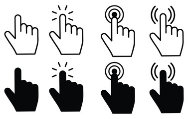 Fototapeta premium Modern Vector Cursor Icon Set