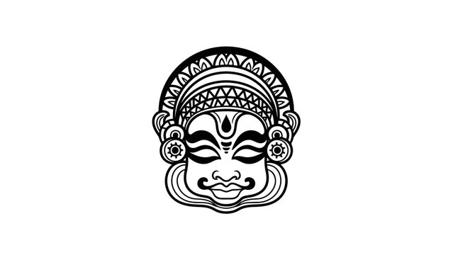 Traditional kathakali mask design