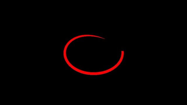Hand-drawn red circle animation perfect for highlighting objects or text in creative video projects. 