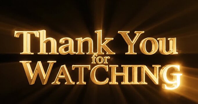 Golden Thank You Message End.