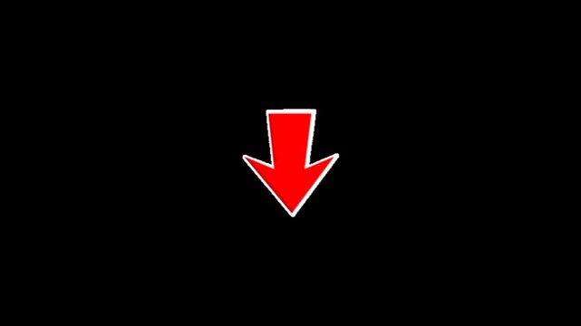 Vibrant red curved arrow pointing downwards to guide attention and highlight key content. 