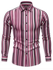 Obraz premium a pink and black striped shirt