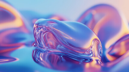 Abstract Liquid Forms in Vibrant Colors
