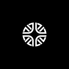 peace symbol on black background