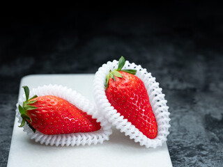 strawberries on a plate