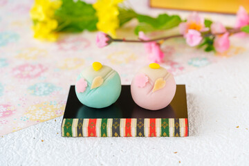 季節の和菓子「ひな祭り」お内裏様とお雛様