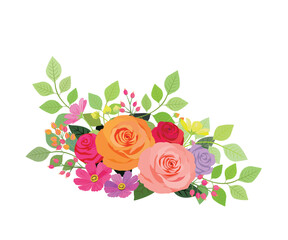Fototapeta premium 薔薇の花束の飾り