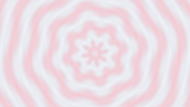 Soft pastel pink and white hypnotic loop animation with floating ring bubbles and blur effect