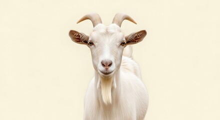 Obraz premium goat standing calmly and looking at camera