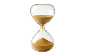 Timeless Measurement Sand Timer Isolated on a Transparent Background