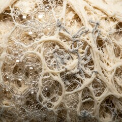 Close-Up of Kombucha SCOBY Culture Symbiotic Culture Of Bacteria and Yeast Fermented Tea Probiotic Drink Healthy Beverage Beneficial Bacteria