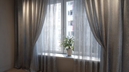 window with curtains